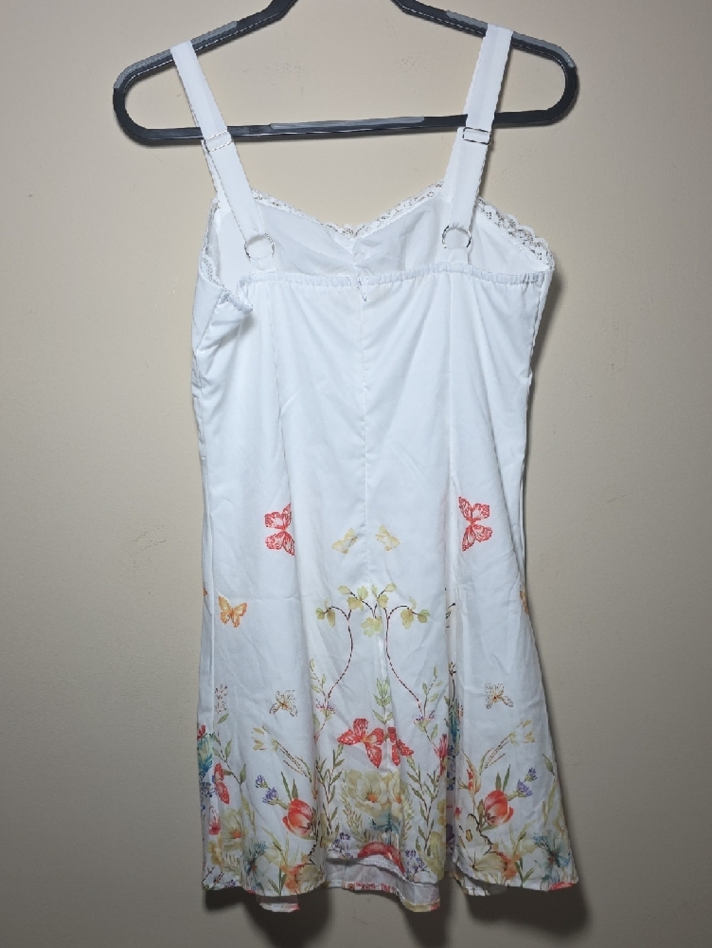 SHEIN White Floral & Butterfly Mini Dress - Picture 7 of 7